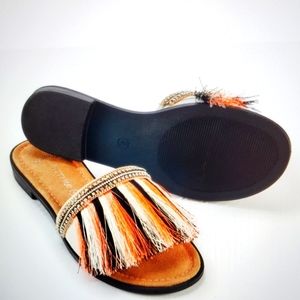 BRAND NEW Fringe Sandal - Multi